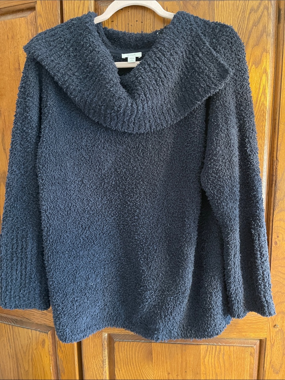 J. Jill Navy Cozy Cowl-Neck Sweater
